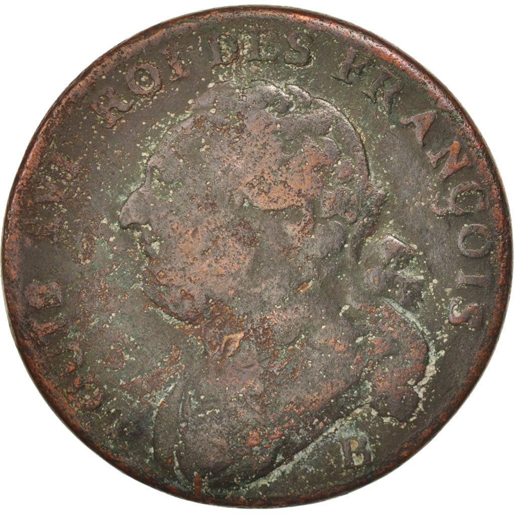 Monnaie, France, 12 deniers françois, 12 Deniers, 1792, Rouen, TB, Bronze