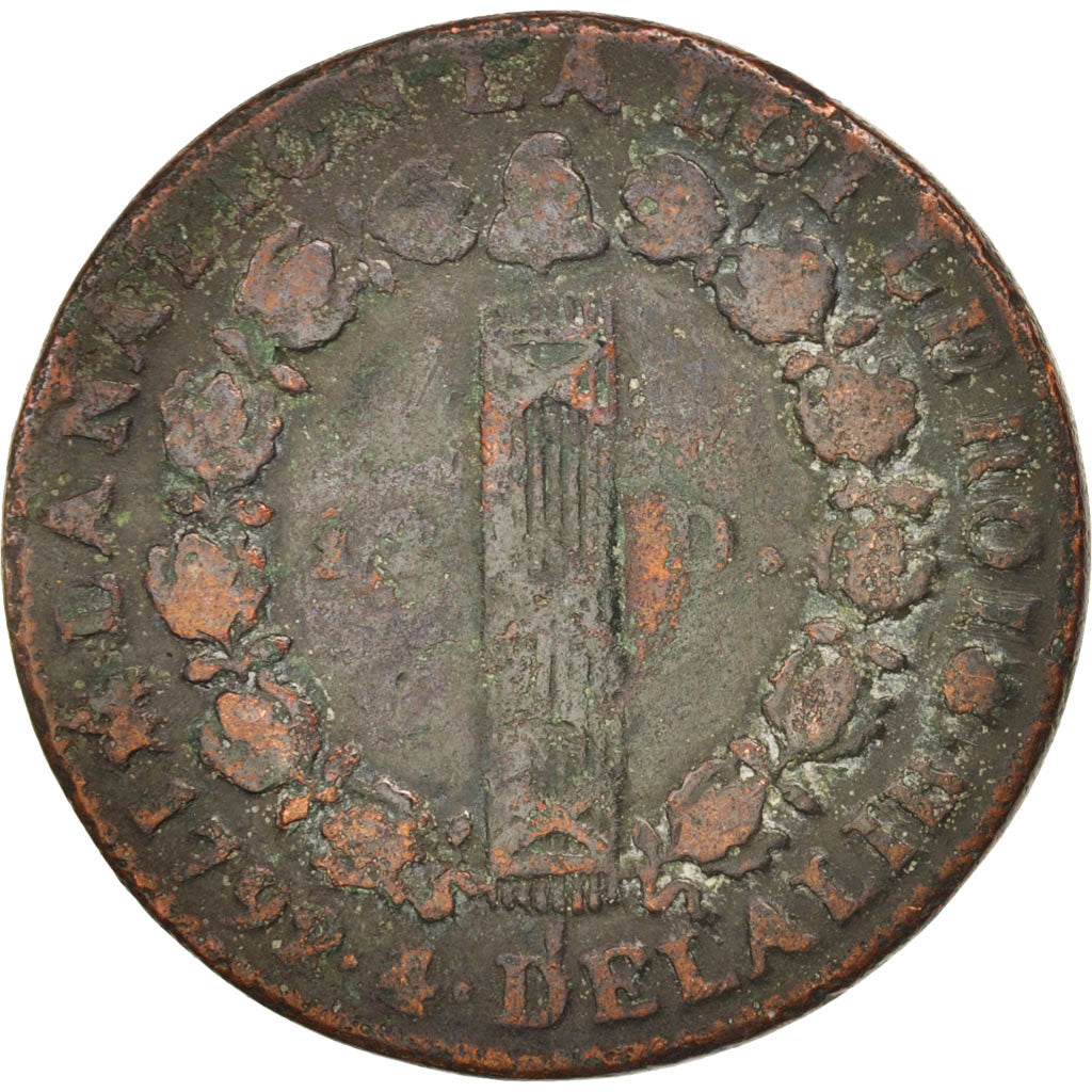 Monnaie, France, 12 deniers françois, 12 Deniers, 1792, Rouen, TB, Bronze