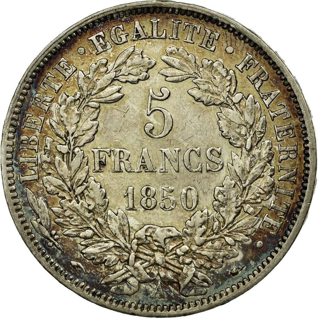 Monnaie, France, Cérès, 5 Francs, 1850, Paris, TTB, Argent, KM:761.1