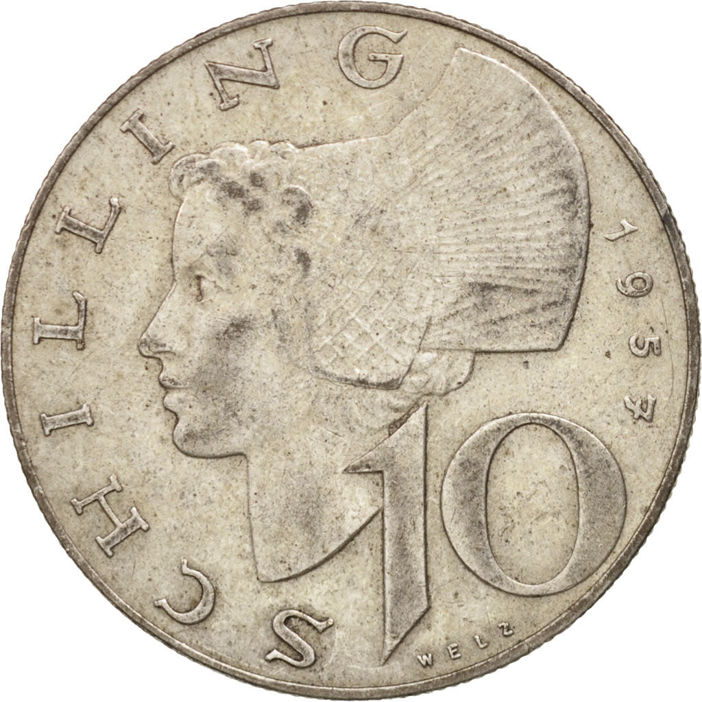 Coin, Austria, 10 Schilling, 1957, EF(40-45), Silver, KM:2882
