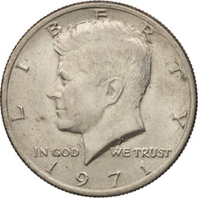 Coin, United States, Kennedy Half Dollar, Half Dollar, 1971, U.S. Mint