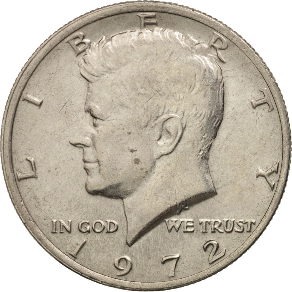 Coin, United States, Kennedy Half Dollar, Half Dollar, 1972, U.S. Mint