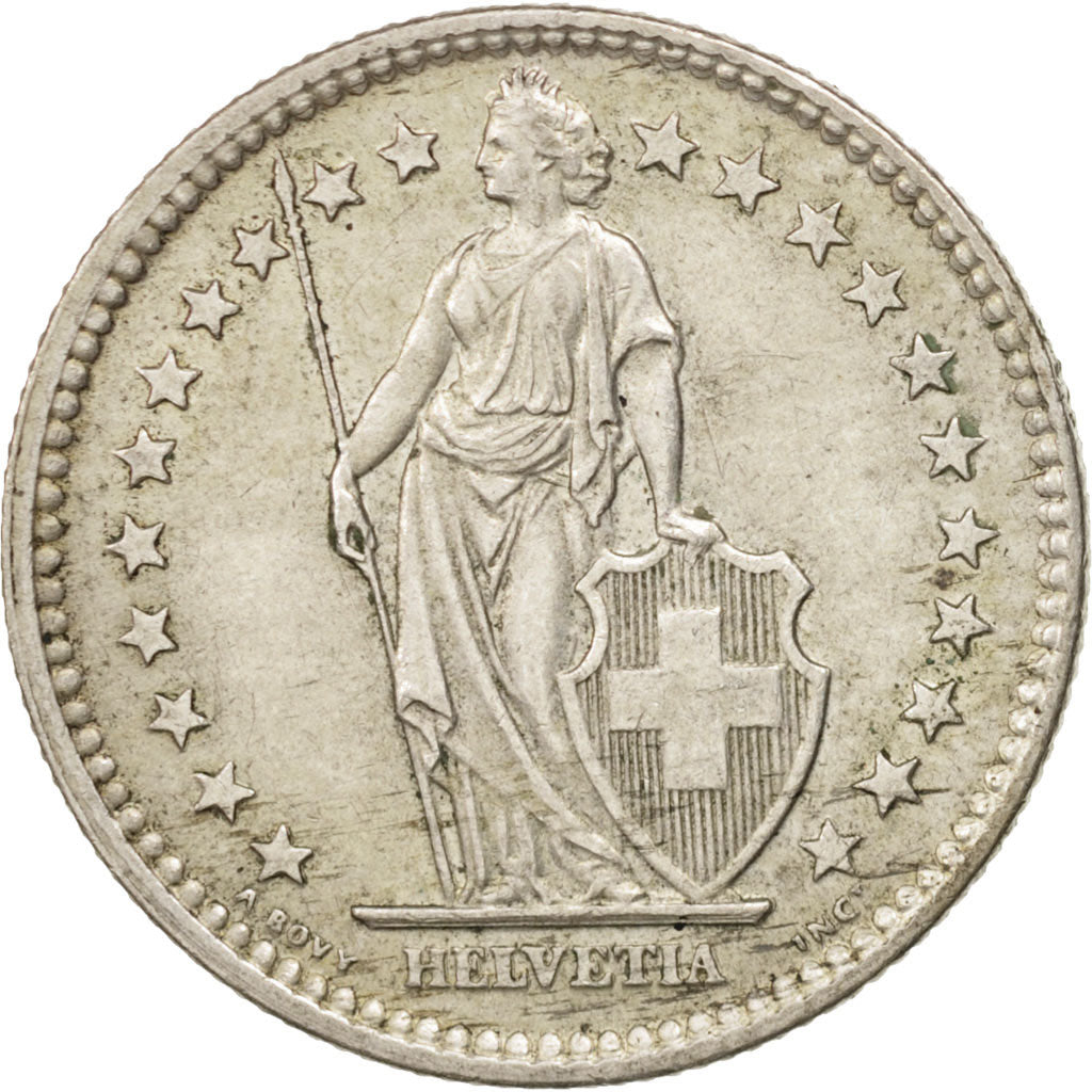 Switzerland, 2 Francs, 1959, Bern, AU(55-58), Silver, KM:21