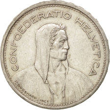 Coin, Switzerland, 5 Francs, 1954, Bern, AU(50-53), Silver, KM:40