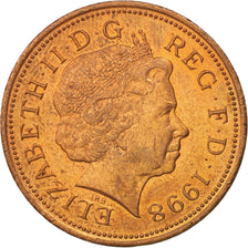 Coin, Great Britain, Elizabeth II, 2 Pence, 1998, MS(63), Bronze, KM:987a