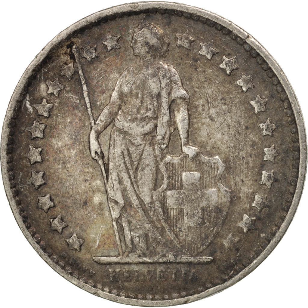 Coin, Switzerland, 1/2 Franc, 1921, Bern, VF(30-35), Silver, KM:23