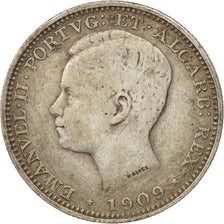 Portugal, Manuel II, 200 Reis, 1909, Paris, TB, Argent, KM:549
