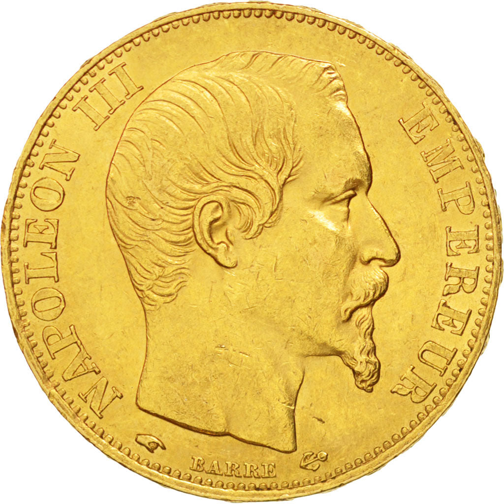 Coin, France, Napoleon III, Napoléon III, 20 Francs, 1855, Paris, AU(50-53)