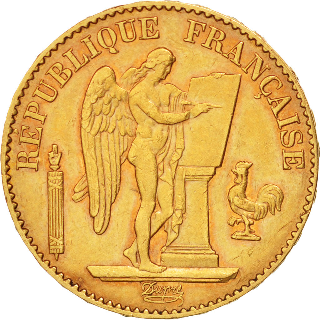 France, Génie, 20 Francs, 1890, Paris, AU(50-53), Gold, KM:825, Gadoury:1063