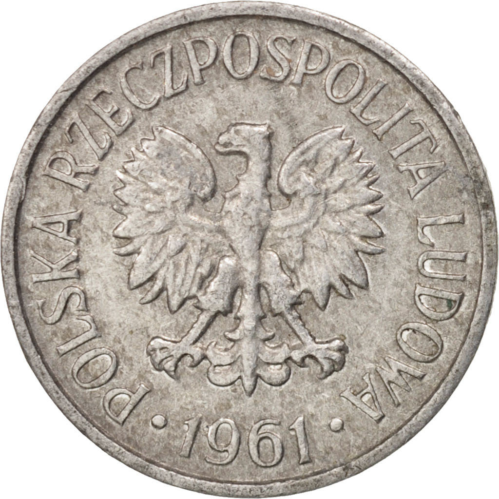Poland, 5 Groszy, 1961, Warsaw, EF(40-45), Aluminum, KM:A46