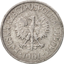 Poland, 5 Groszy, 1961, Warsaw, EF(40-45), Aluminum, KM:A46