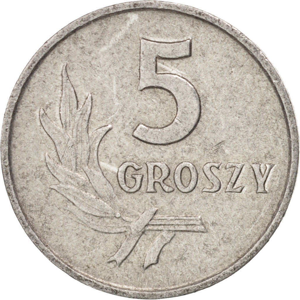 Poland, 5 Groszy, 1961, Warsaw, EF(40-45), Aluminum, KM:A46