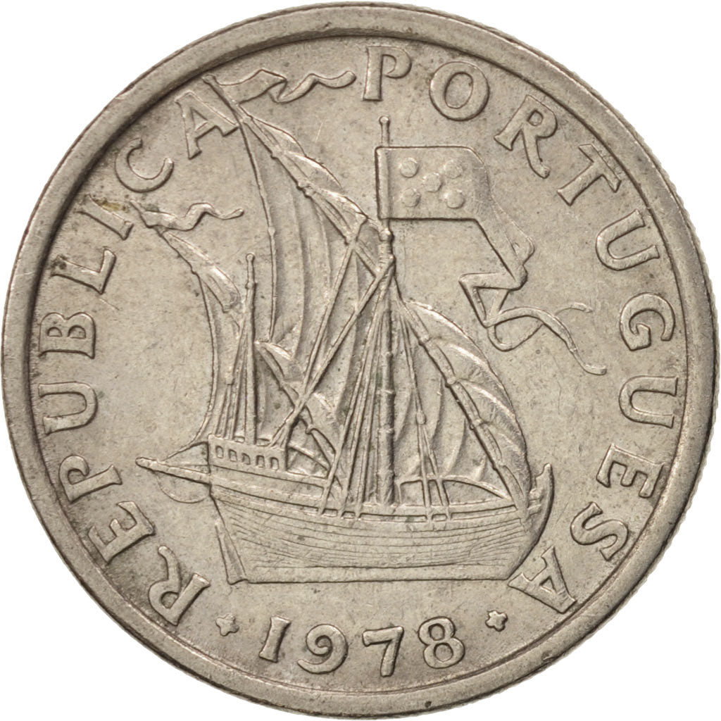 Moneta, Portogallo, 2-1/2 Escudos, 1978, SPL-, Rame-nichel, KM:590