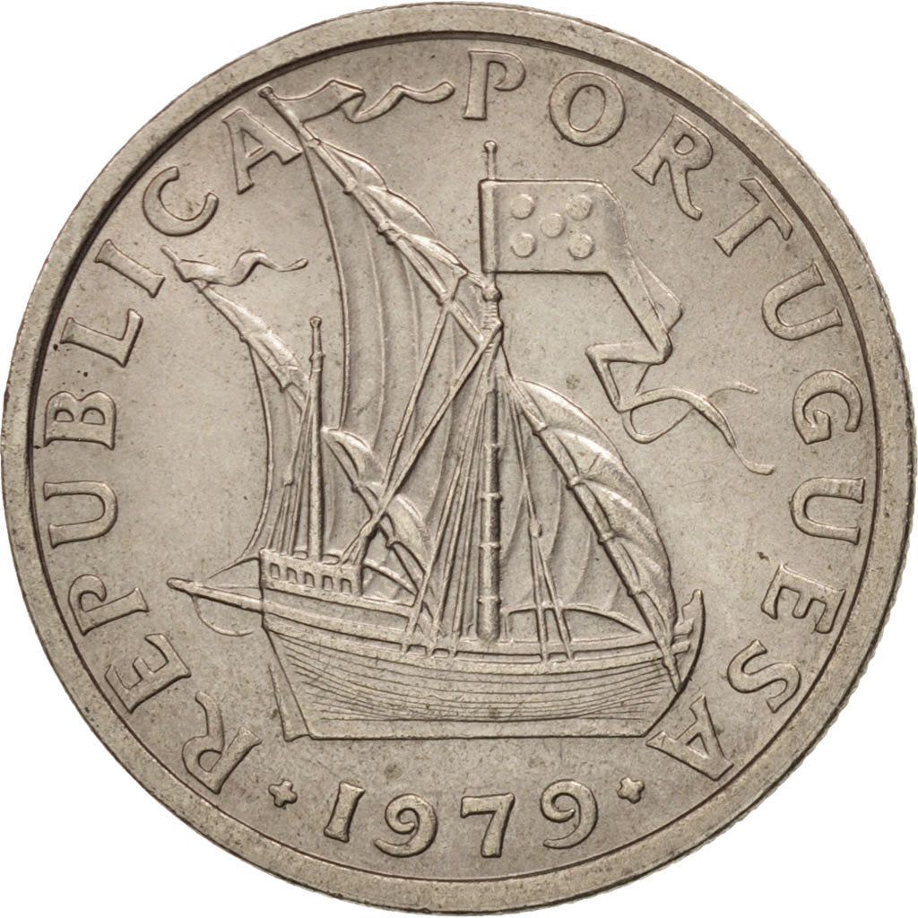 Coin, Portugal, 2-1/2 Escudos, 1979, MS(60-62), Copper-nickel, KM:590