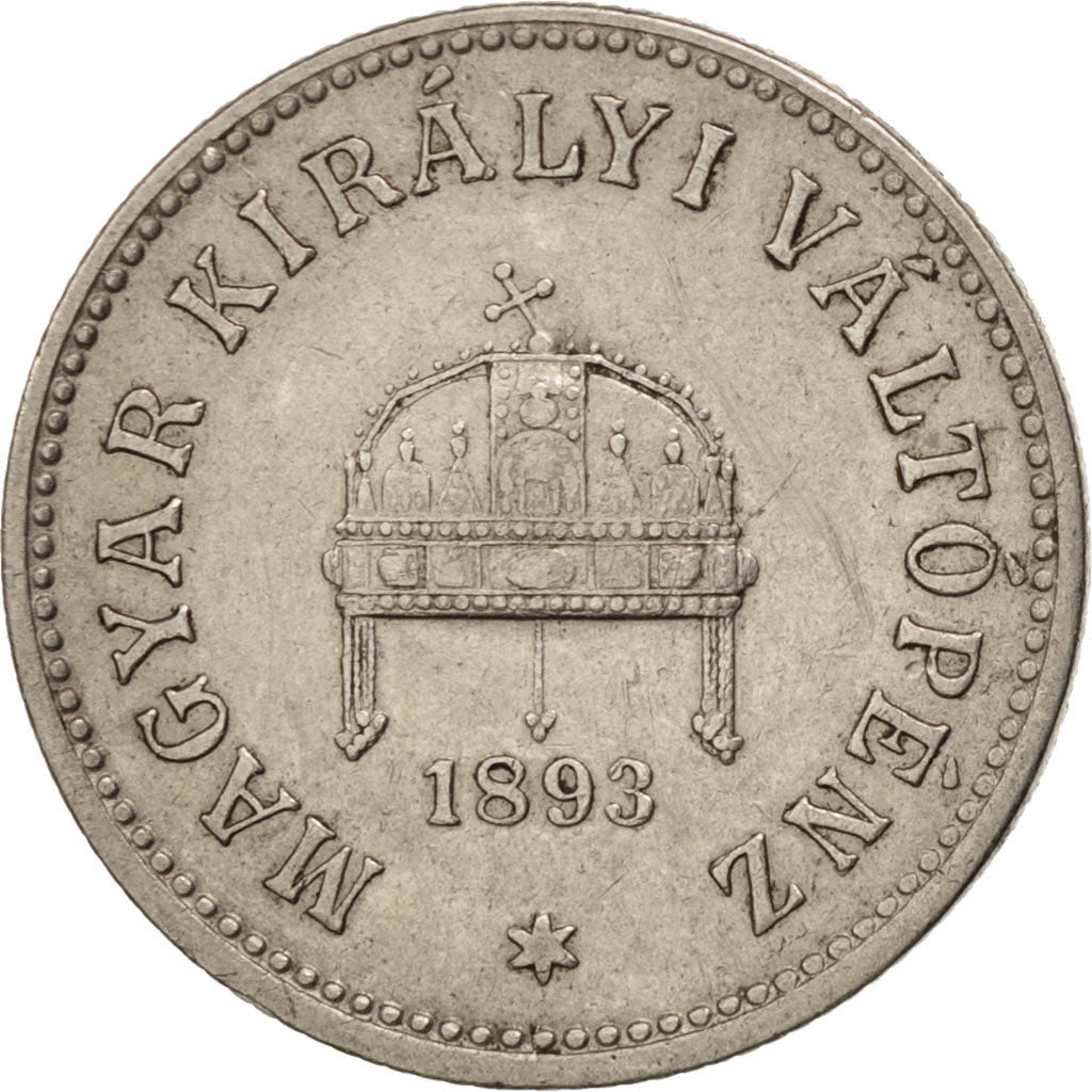 Ungarn, Franz Joseph I, 10 Filler, 1893, Kormoczbanya, EF(40-45), Nickel, KM:482