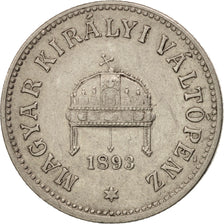 Ungarn, Franz Joseph I, 10 Filler, 1893, Kormoczbanya, EF(40-45), Nickel, KM:482