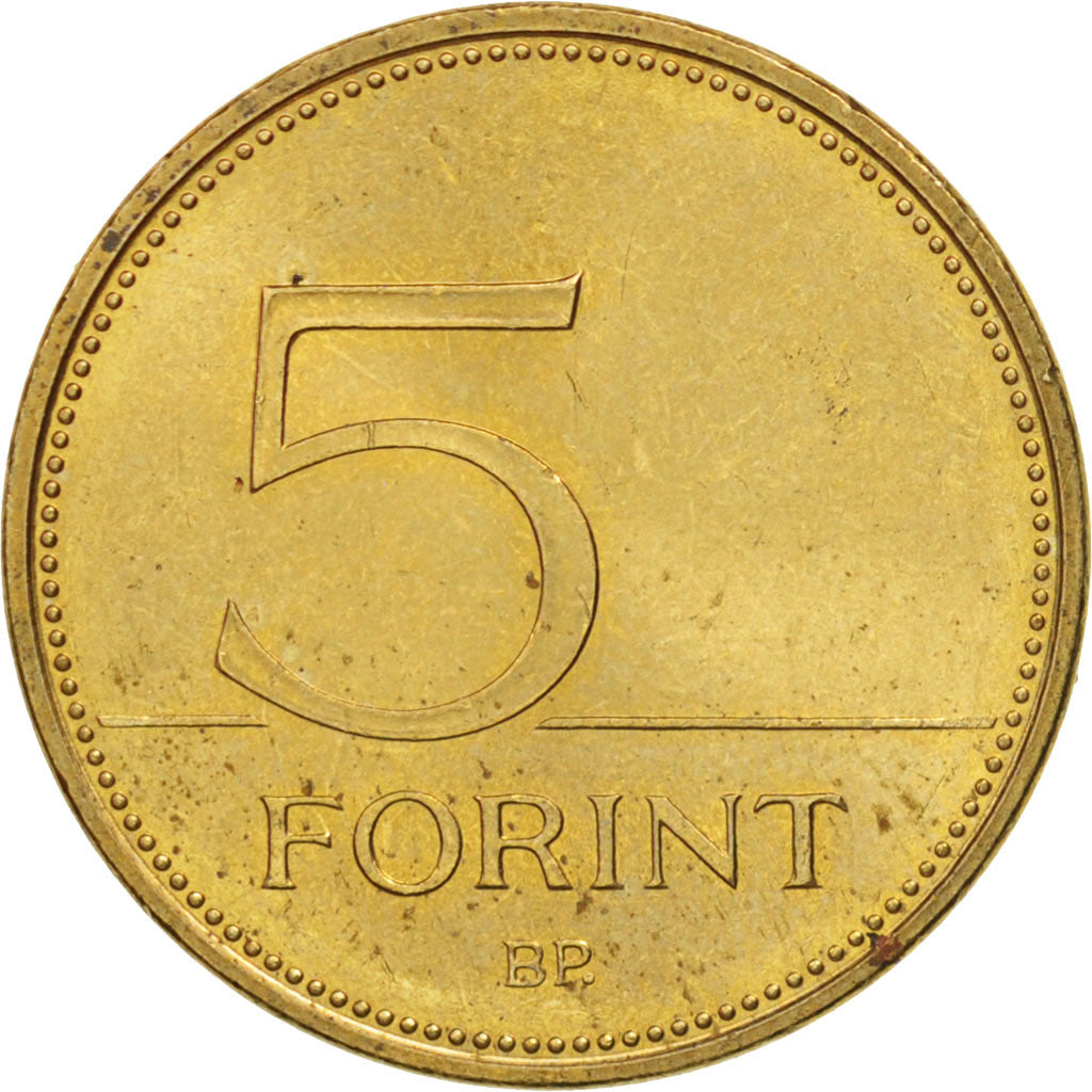 Coin, Hungary, 5 Forint, 1995, Budapest, MS(63), Nickel-brass, KM:694
