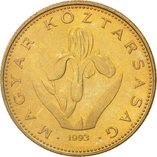 Coin, Hungary, 20 Forint, 1993, Budapest, MS(63), Nickel-brass, KM:696