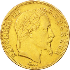 Frankreich, Napoleon III, 50 Francs, 1865, Paris, EF(40-45), Gold, KM:804.1