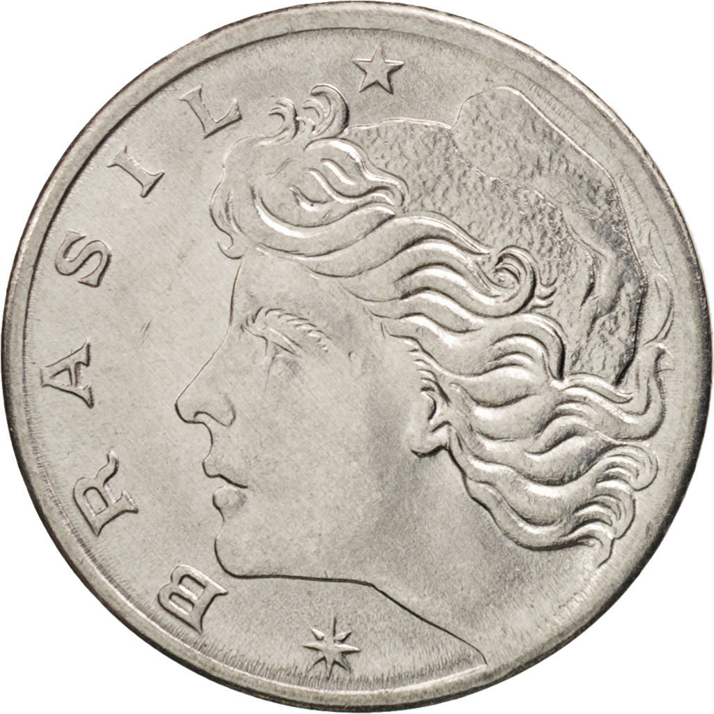 Coin, Brazil, Centavo, 1975, MS(64), Stainless Steel, KM:585