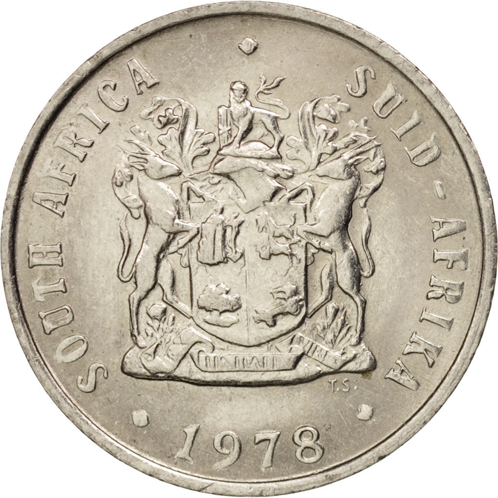 Moneta, Sudafrica, 10 Cents, 1978, SPL-, Nichel, KM:85