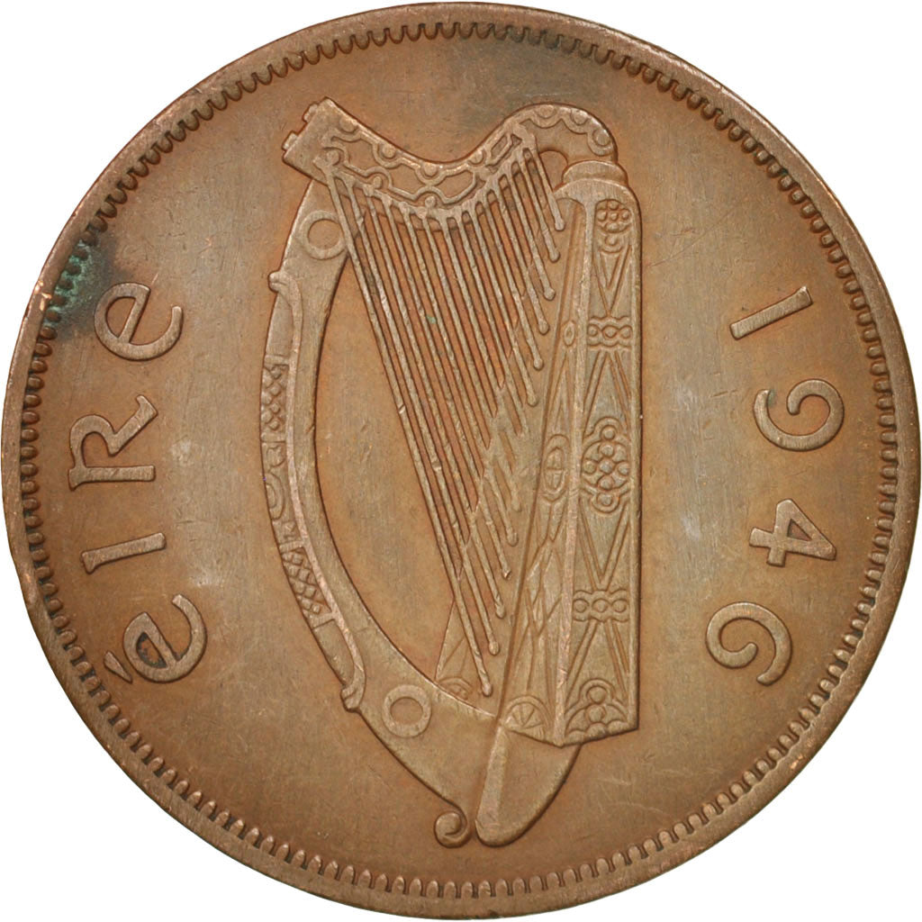 Monnaie, IRELAND REPUBLIC, Penny, 1946, TTB+, Bronze, KM:11