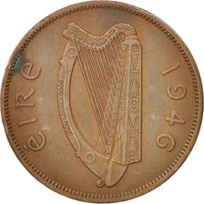 Monnaie, IRELAND REPUBLIC, Penny, 1946, TTB+, Bronze, KM:11