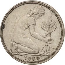 Coin, GERMANY - FEDERAL REPUBLIC, 50 Pfennig, 1950, Hamburg, AU(50-53)