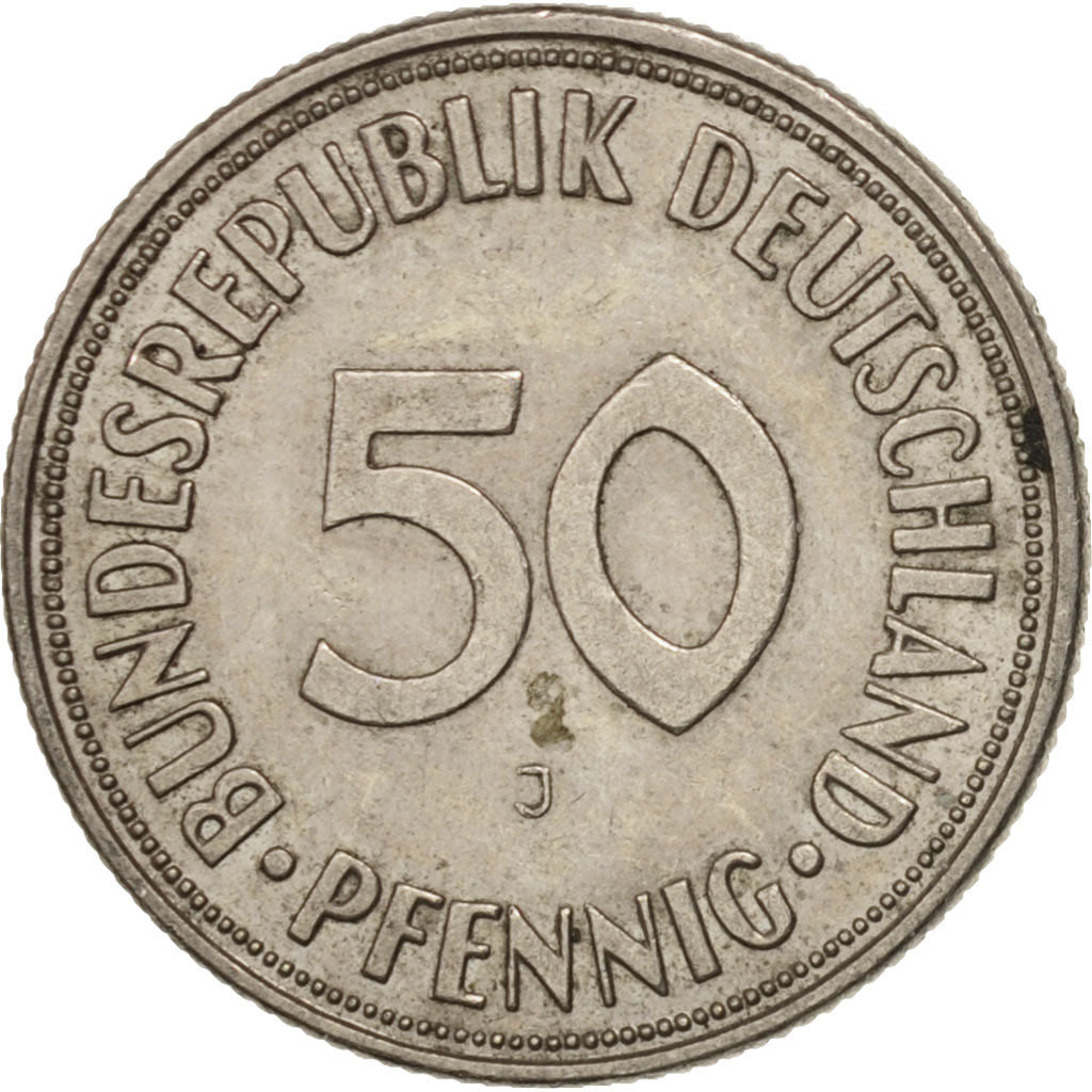 Coin, GERMANY - FEDERAL REPUBLIC, 50 Pfennig, 1950, Hamburg, AU(50-53)