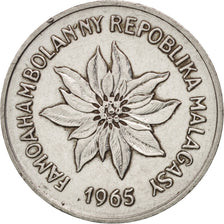 Coin, Madagascar, 2 Francs, 1965, Paris, AU(55-58), Stainless Steel, KM:8