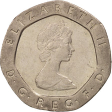 Coin, Great Britain, Elizabeth II, 20 Pence, 1983, AU(55-58), Copper-nickel