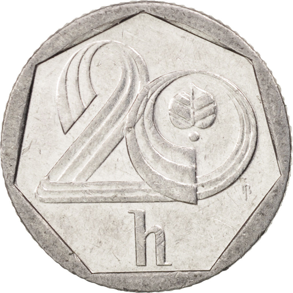 Czech Republic, 20 Haleru, 1993, MS(63), Aluminum, KM:2.1