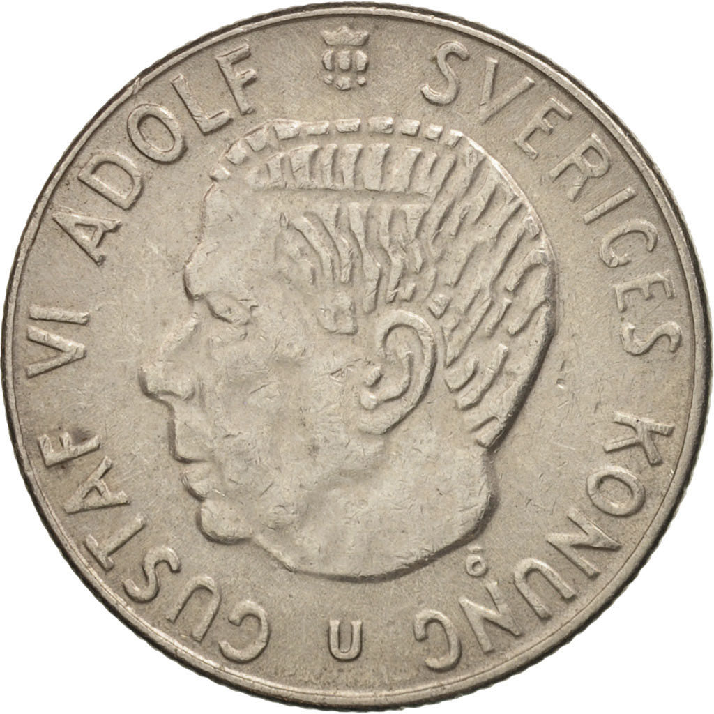 Coin, Sweden, Gustaf VI, Krona, 1970, AU(50-53), Copper-Nickel Clad Copper