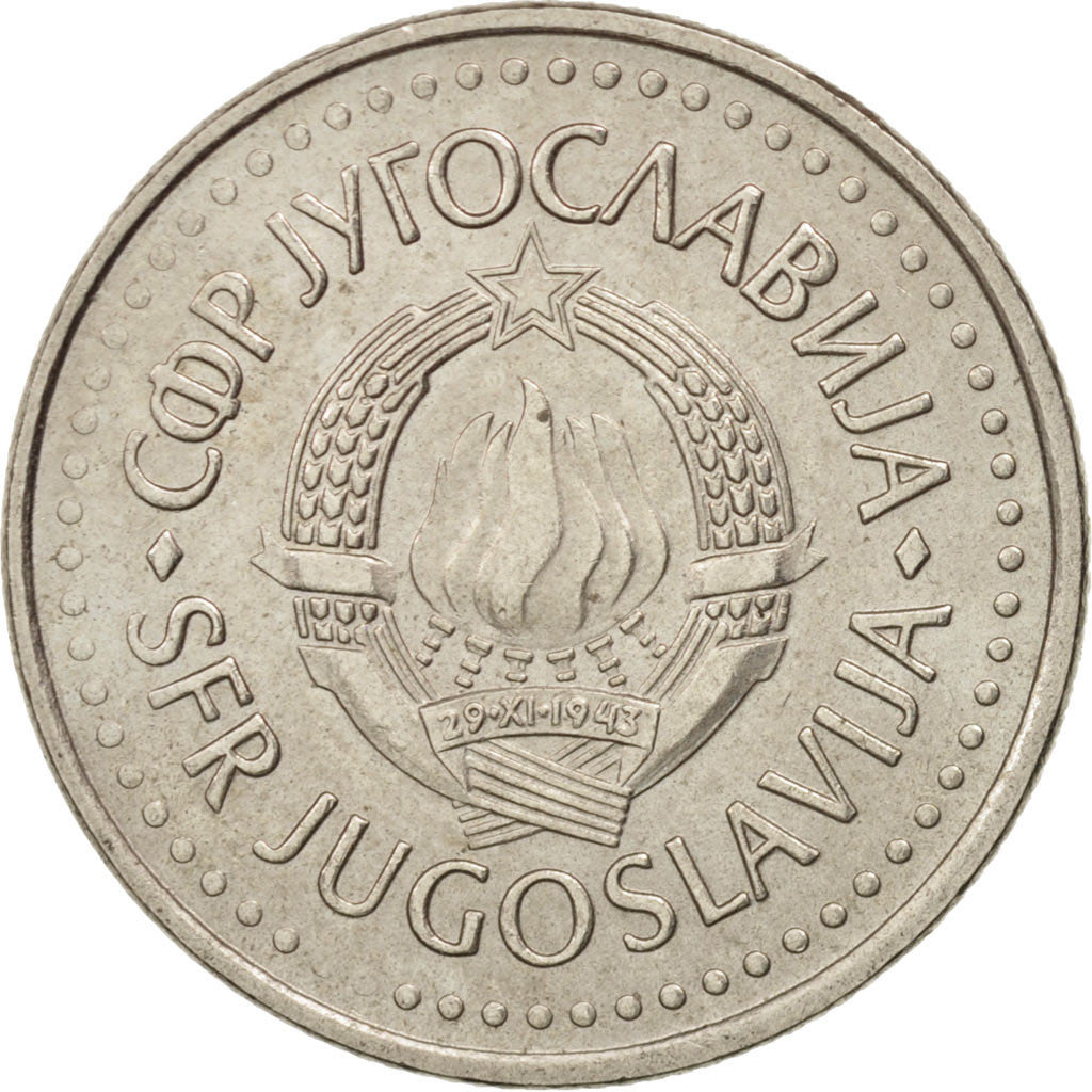 Moneta, Iugoslavia, 10 Dinara, 1987, SPL-, Rame-nichel, KM:89