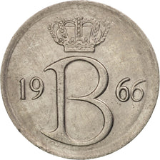 Belgium, 25 Centimes, 1966, Brussels, AU(55-58), Copper-nickel, KM:154.1