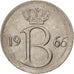 Belgium, 25 Centimes, 1966, Brussels, AU(55-58), Copper-nickel, KM:154.1