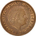 Coin, Netherlands, Juliana, Cent, 1966, AU(50-53), Bronze, KM:180