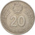Moneta, Węgry, 20 Forint, 1982, Budapest, AU(50-53), Miedź-Nikiel, KM:630
