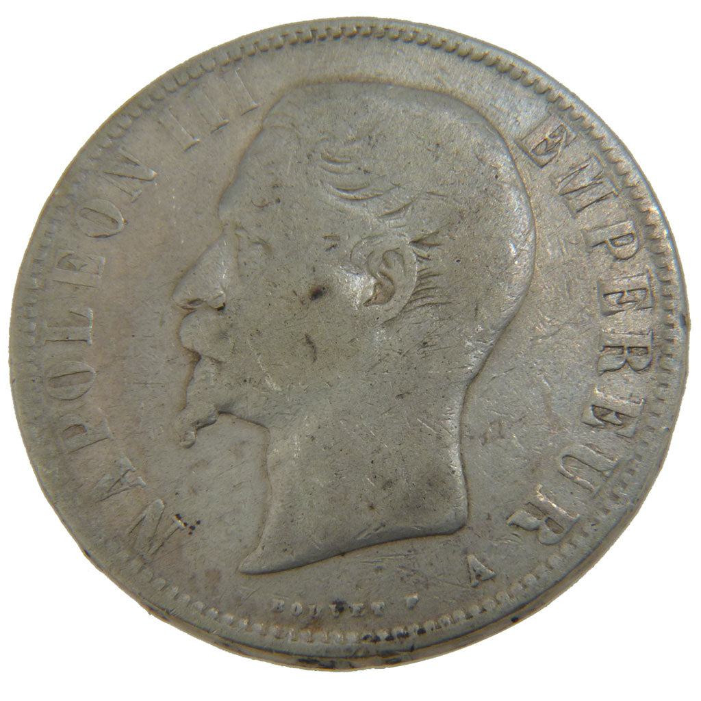 FRANCE, 5 Francs, 1856, Paris, VF(20-25), Silver, Gadoury #734, 24.40
