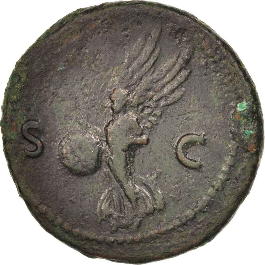 Coin, Nero, As, Rome, VF(30-35), Bronze, RIC:313
