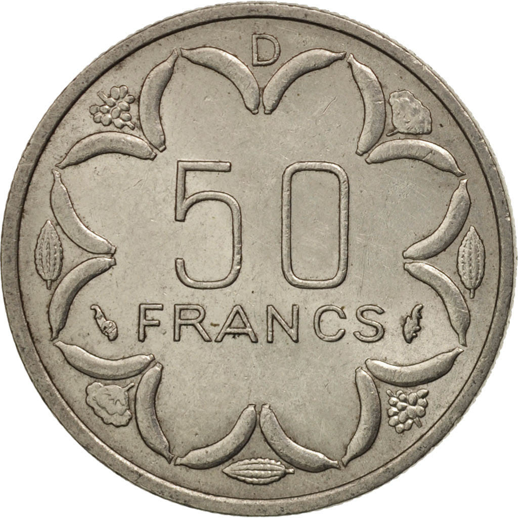Central African States, 50 Francs, 1976, Paris, MS(60-62), Nickel, KM:11