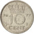Coin, Netherlands, Juliana, 10 Cents, 1977, AU(50-53), Nickel, KM:182
