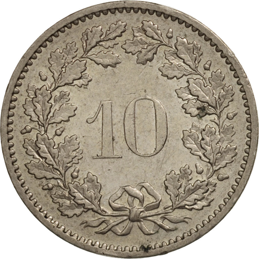 Coin, Switzerland, 10 Rappen, 1973, Bern, AU(55-58), Copper-nickel, KM:27