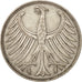 GERMANY - FEDERAL REPUBLIC, 5 Mark, 1951, Munich, EF(40-45), Silver, KM:112.1