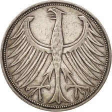 GERMANY - FEDERAL REPUBLIC, 5 Mark, 1951, Karlsruhe, EF(40-45), Silver, KM:112.1