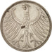 Coin, GERMANY - FEDERAL REPUBLIC, 5 Mark, 1951, Karlsruhe, EF(40-45), Silver