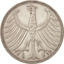 Coin, GERMANY - FEDERAL REPUBLIC, 5 Mark, 1951, Karlsruhe, AU(50-53), Silver