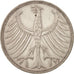 Coin, GERMANY - FEDERAL REPUBLIC, 5 Mark, 1951, Karlsruhe, AU(50-53), Silver