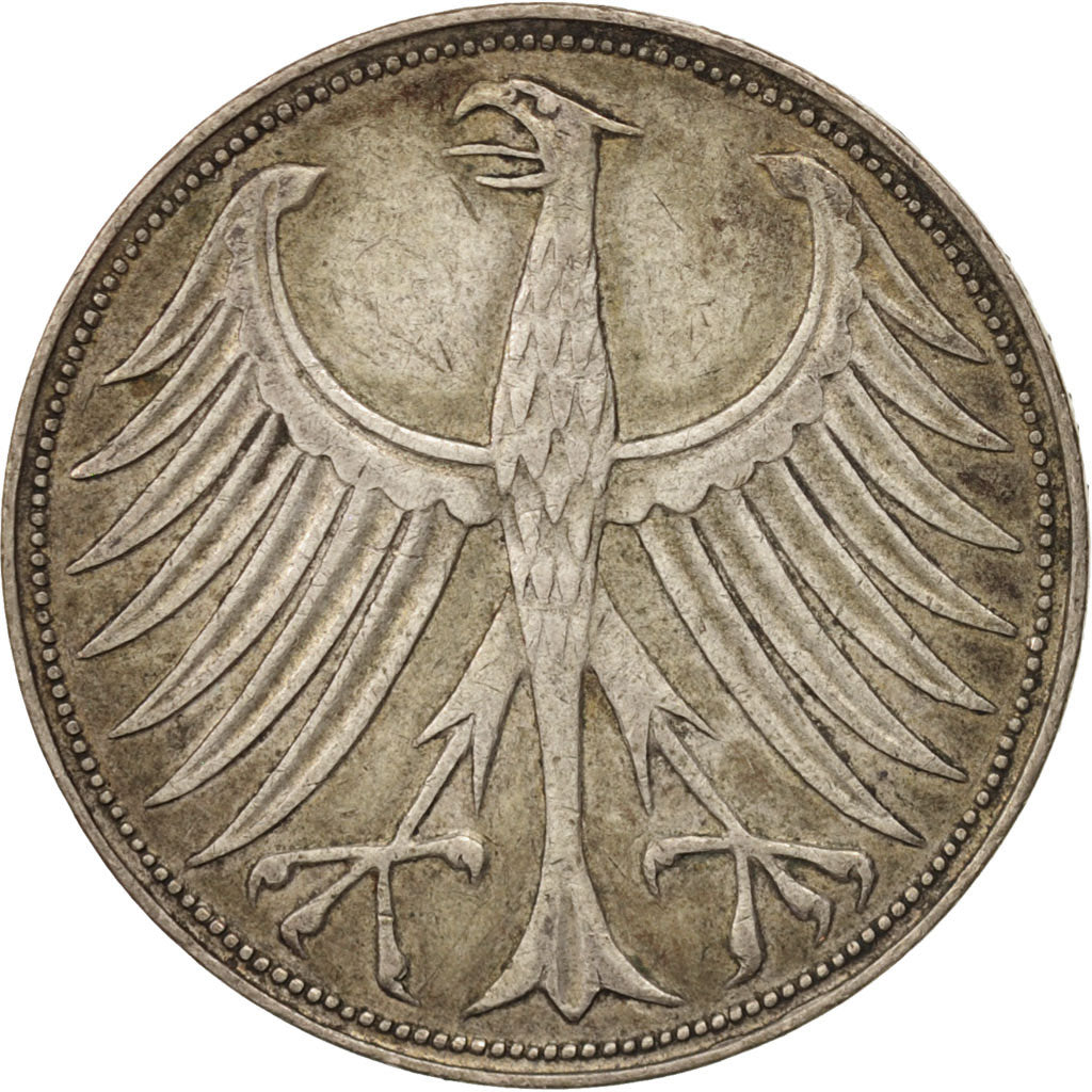 République fédérale allemande, 5 Mark, 1951, Hamburg, TTB, Argent, KM:112.1