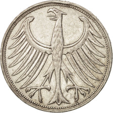 Moneta, GERMANIA - REPUBBLICA FEDERALE, 5 Mark, 1957, Hamburg, BB, Argento